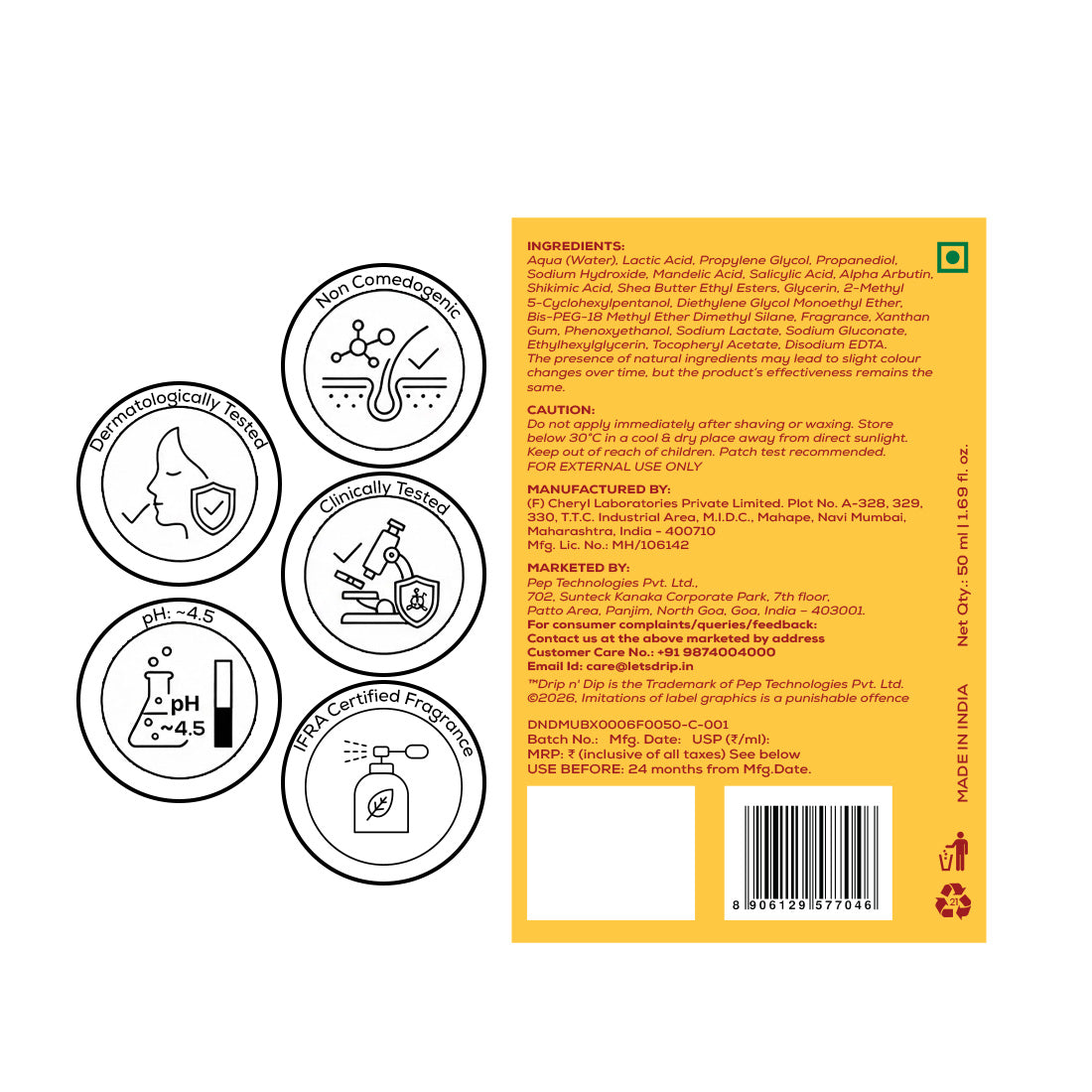 Bright Pits Club Underarm Roll On - Bare Bergamot